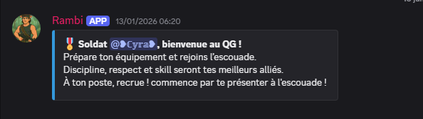 Rambi — bot d'accueil et de mise en avant de partenaires